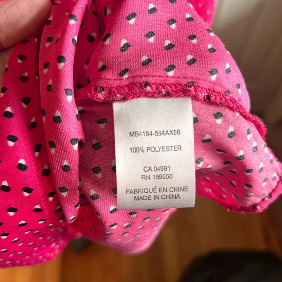 Carolina Belle Pink Ruffled Smocked Blouse-size large - Picture 5 of 6